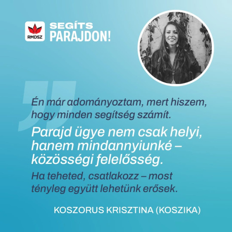 Parajd ügye közös felelősség. Koszika már adományozott, mert hisz benne, hogy minden egyes támogatás közelebb visz a megoldáshoz. 👉 Csatlakozz te is! ➡️ https://segitsparajdon.ro/