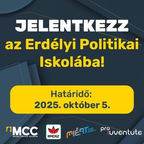📢 Indul az Erdélyi Politikai Iskola 9. évfolyama!
👉 Részletek kommentben!