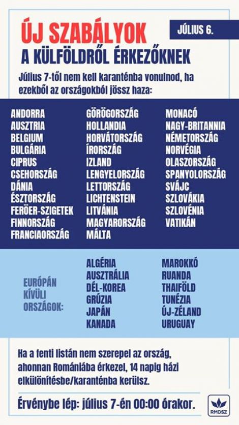 ❗️ Bővült a zöld országok listája, ahonnan karanténmentesen lehet Romániába utazni. Tudj meg többet itt 👉 bit.ly/2O1t5KQ