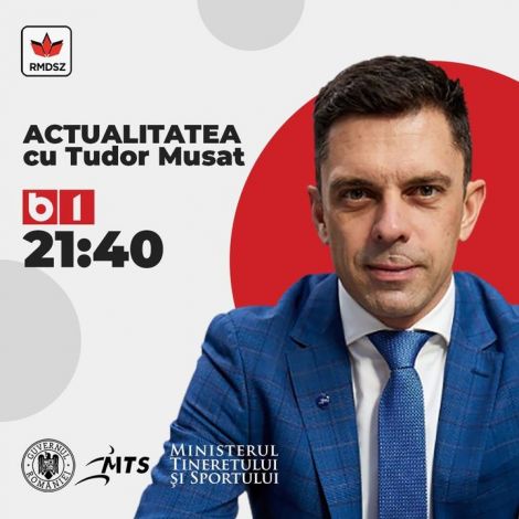 Eduard Novak ma este 21:40-kor a B1 TV „Actualitatea cu Tudor Mușat” műsor vendége lesz, Téma: hogyan oldják meg a nézők visszatérését a sporteseményekre.