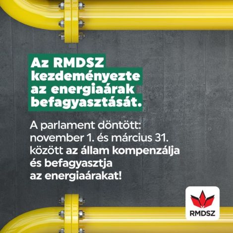 🇭🇺 | 🇷🇴
Kelemen Hunor: Az energiaárak kompenzálásával és befagyasztásával végre olyan döntés született a parlamentben, amely nem a kifogásokról, hanem az emberek m